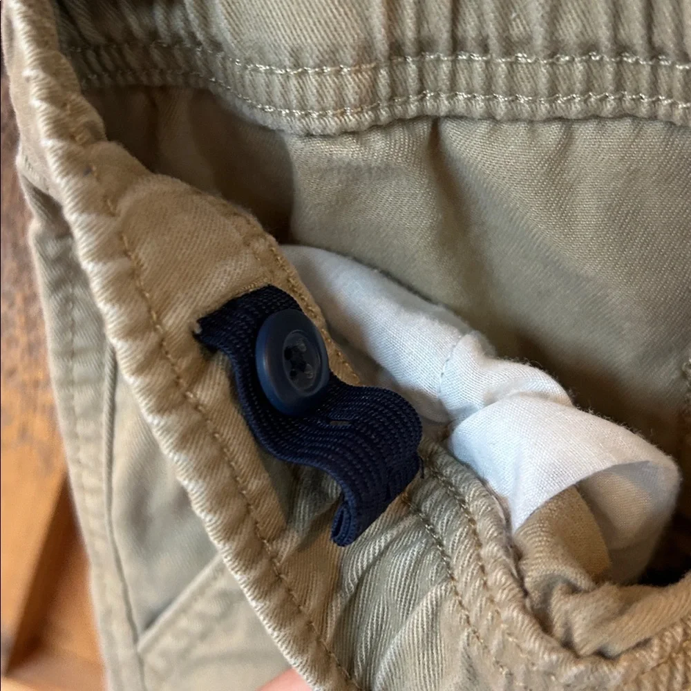 The Children's Place boy’s pull-on cargo pants, khaki size 8 adjustable waist
